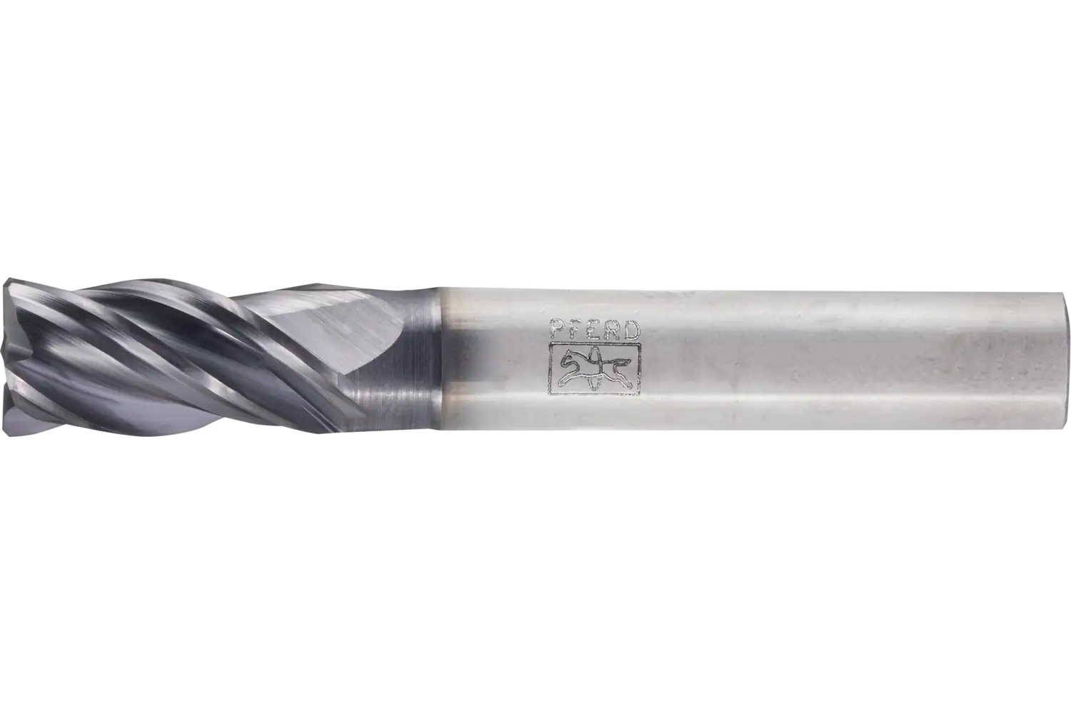 Picture of Pferd Chamfered End Mill, 4 flutes, 3/8" Dia, 3/4" APMX, 2-1/2" OAL, cylindrical shank